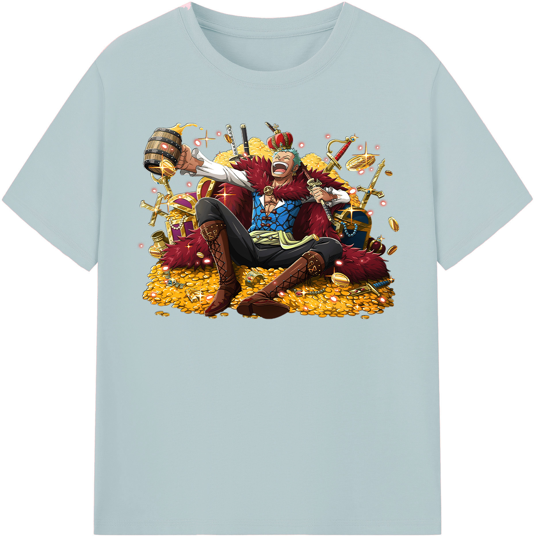 ワンピース ロロノア・ゾロ ONE PIECE Roronoa Zoro 綿100％半袖Tシャツ（フロントプリント）
